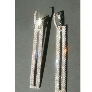 sparkly detachable rhinestone earrings